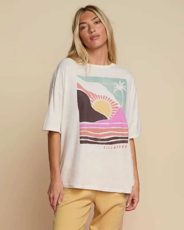 Nature Trail Short Sleeve T-Shirt - Salt Crystal Wool Fabric Cashmere Fabric Tweed Fabric