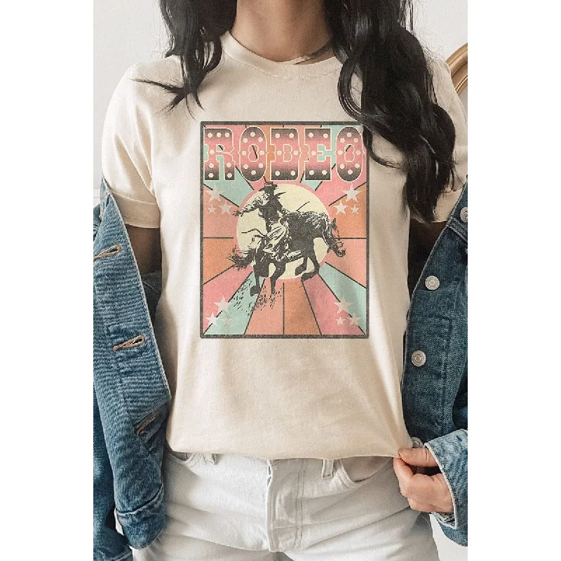 Rodeo Cowboy Graphics Unisex T-shirt Basic T-Shirt Crew Neck Short Sleeve