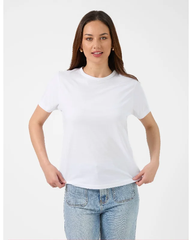 Stella & Gemma Ace T-Shirt - White Beaded Sequined Faux Fur