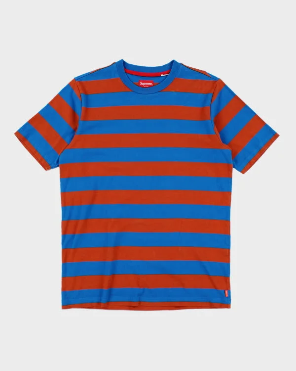 Supreme Stripe T-shirt - M Chenille Blend Fleece Blend Nylon Blend