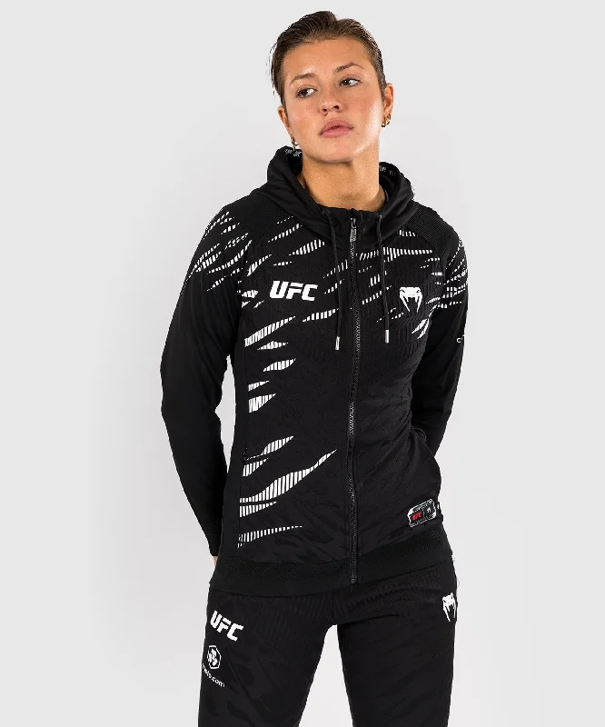 Sweatshirt à Capuche pour Femmes UFC Fusion by Venum Authentic Fight Night - Noir Fleece Nylon Spandex Sweatshirt à Capuche pour Femmes UFC Fusion by Venum Authentic Fight Night - Noir Fleece Nylon Spandex