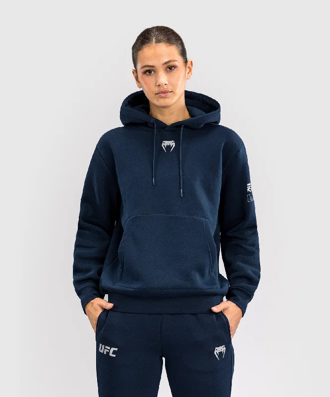Sweatshirt à Capuche pour Femmes UFC Fusion by Venum Fight Week - Bleu Océanique Mesh Blend Leather Blend Suede Blend