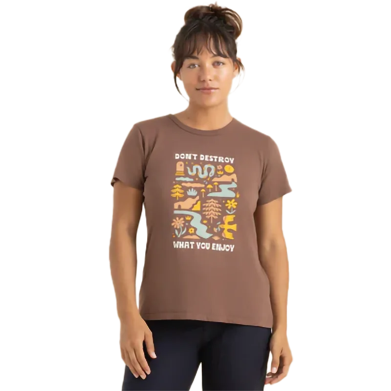Women's Enjoy Everyday Tee Basic T-Shirt Crew Neck Short Sleeve