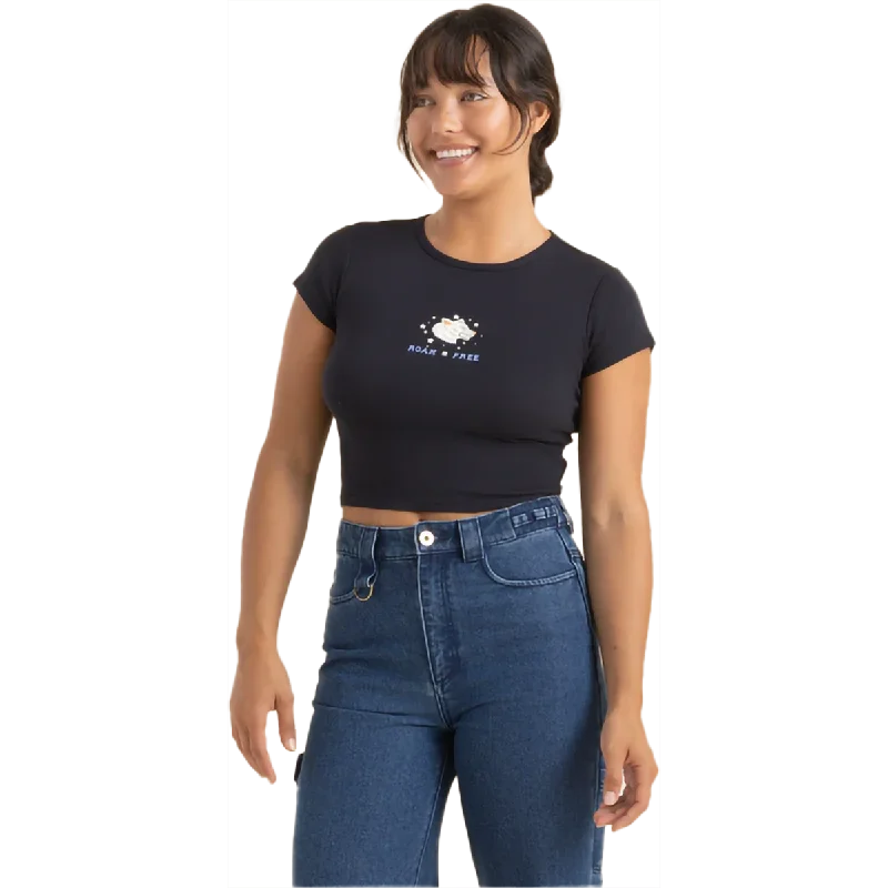 Women's Roam Icon Tee Collared T-Shirt Boat Neck A-Line