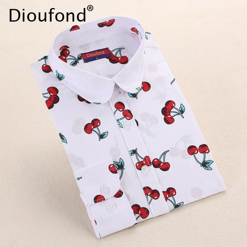Women's Cotton Long Sleeved Shirt Top With Fun Prints Print Jacquard Patchwork