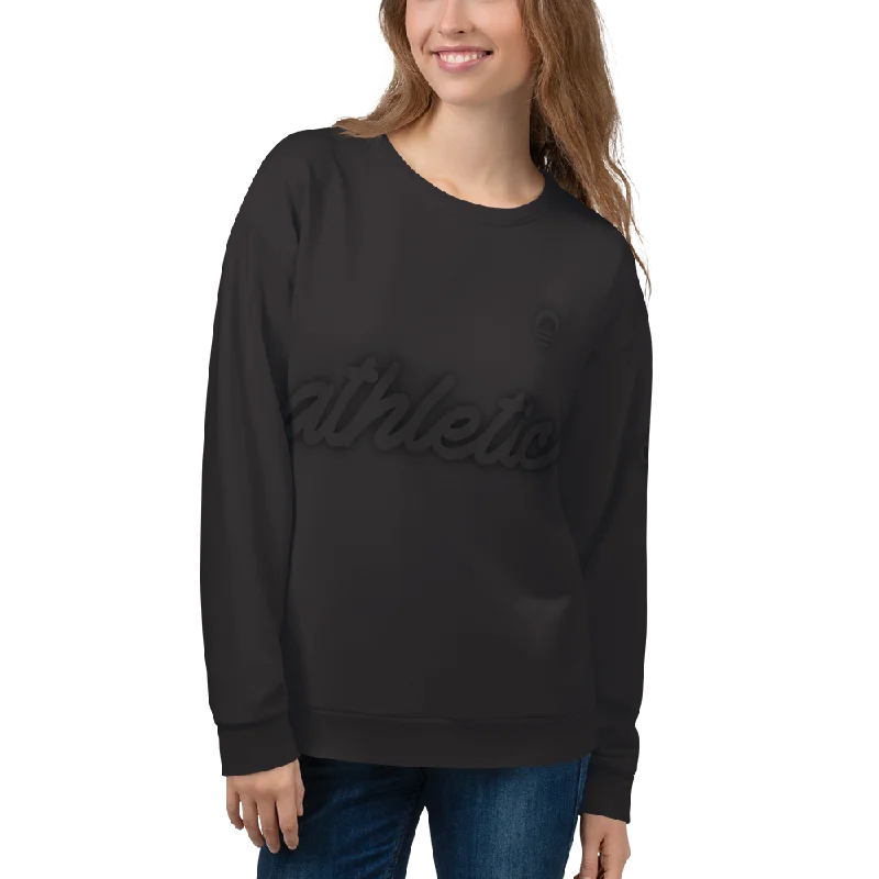 Women's Sweatshirt - Black Out Mesh Blend Leather Blend Suede Blend