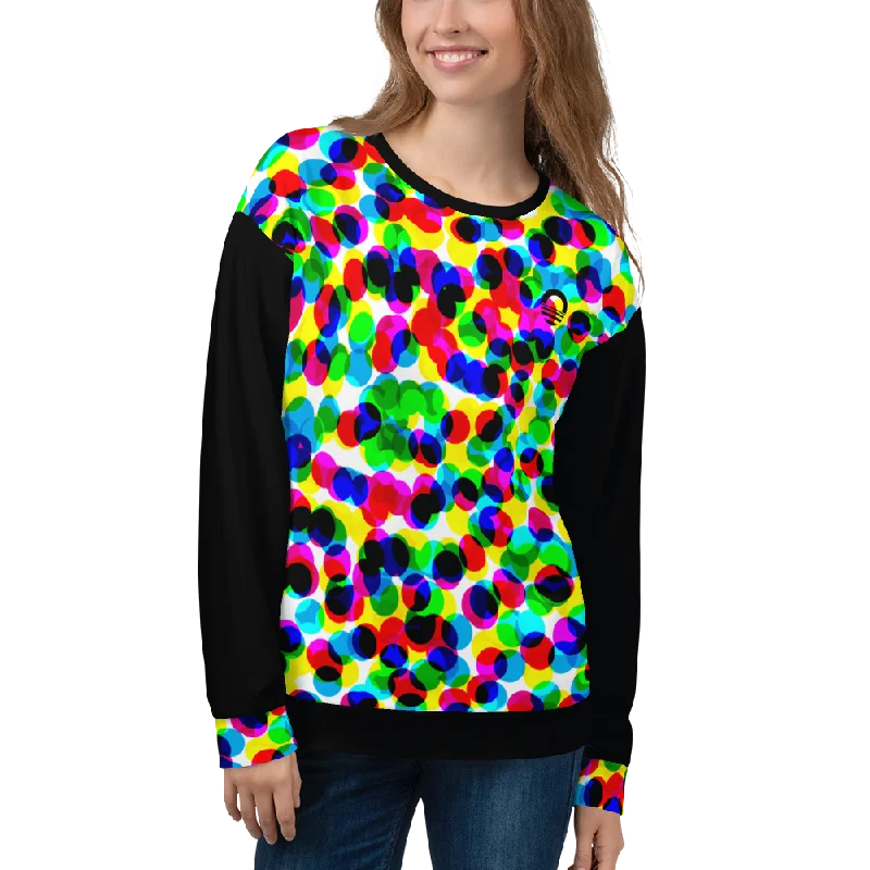 Women's Sweatshirt - CMYK Knit Fabric Woven Fabric Fleece Fabric