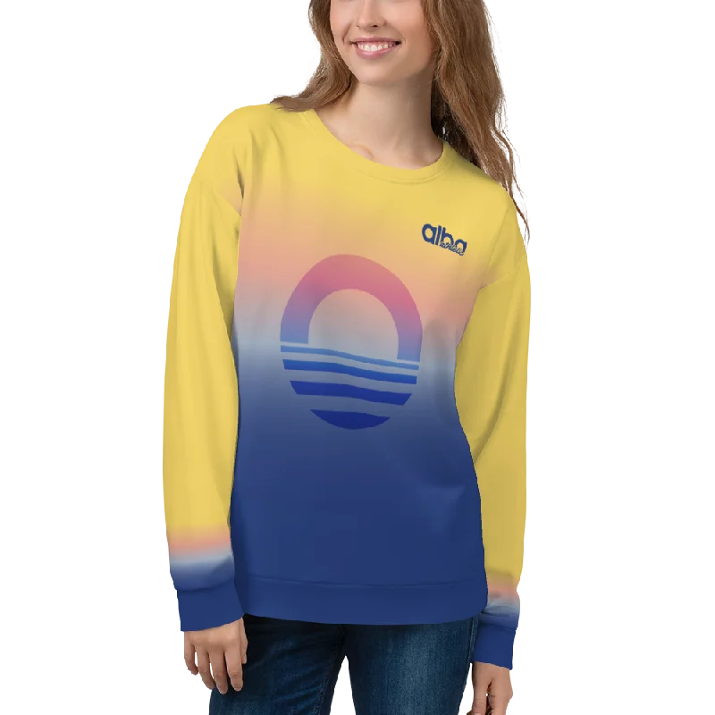 Women's Sweatshirt - Evening Sun Handmade Hand-knitted Hand-woven