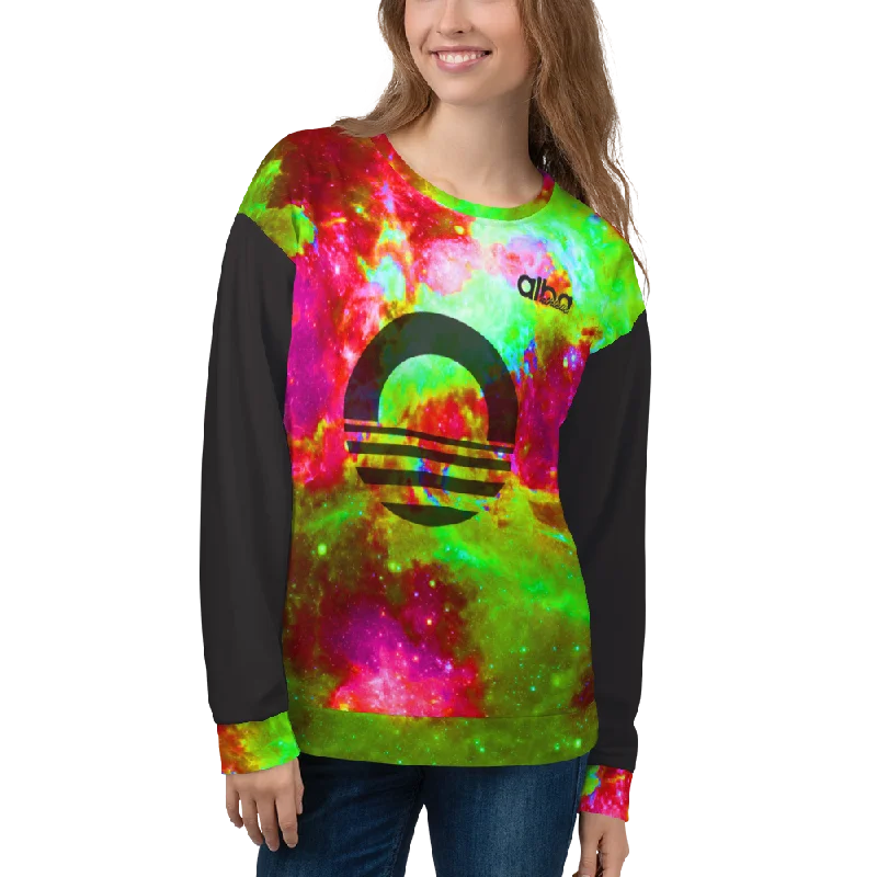 Women's Sweatshirt - Nebula Knit Fabric Woven Fabric Fleece Fabric