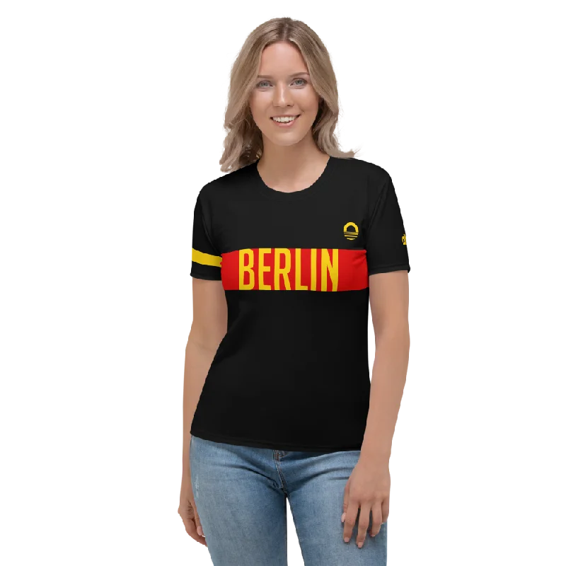 Women's T-shirt - Berlin Ribbed Striped Patterned