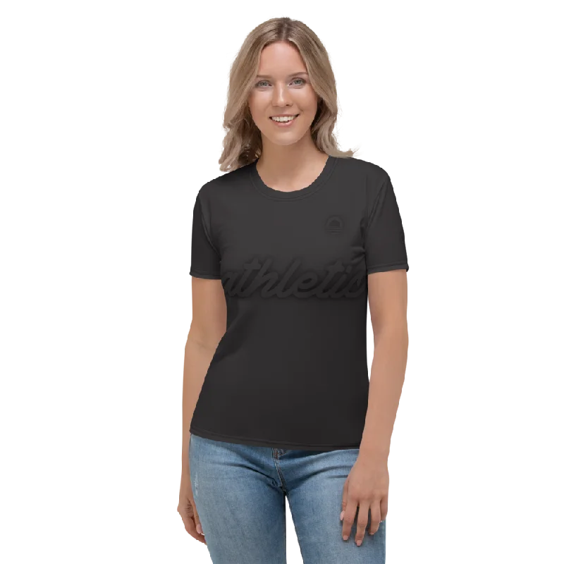 Women's T-shirt - Black Out Chenille Fabric Brocade Fabric Lace Fabric