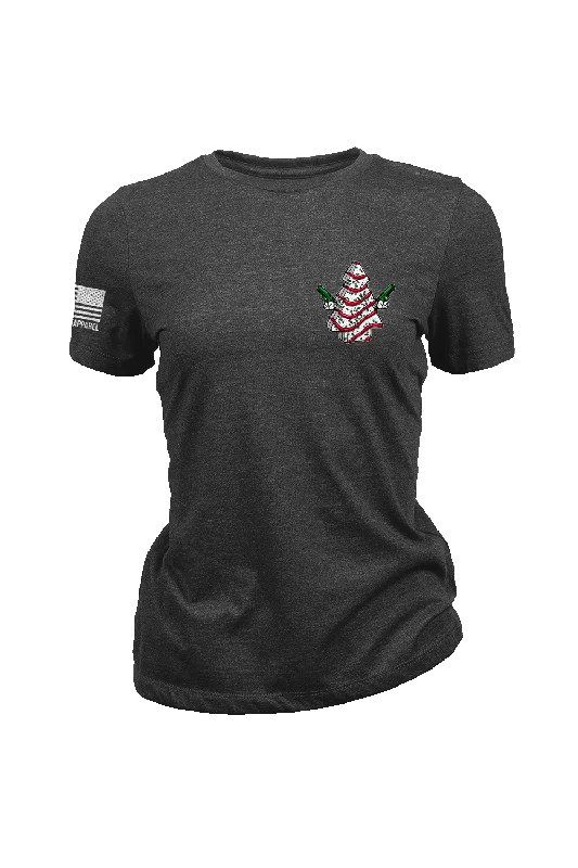 Cake Tree - Women's Tri-Blend T-Shirt Solid Color Striped Floral