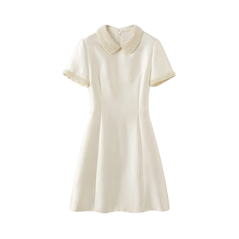 Beaded Doll Collar Women's Dress