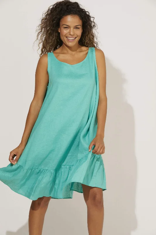 CABANA TANK DRESS - LAGOON