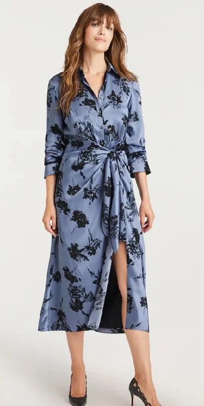 Cinq a Sept Jancy Cool Carnation Dress - Rustic Blue
