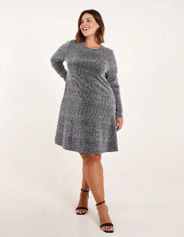 Curve Lurex Swing Dress