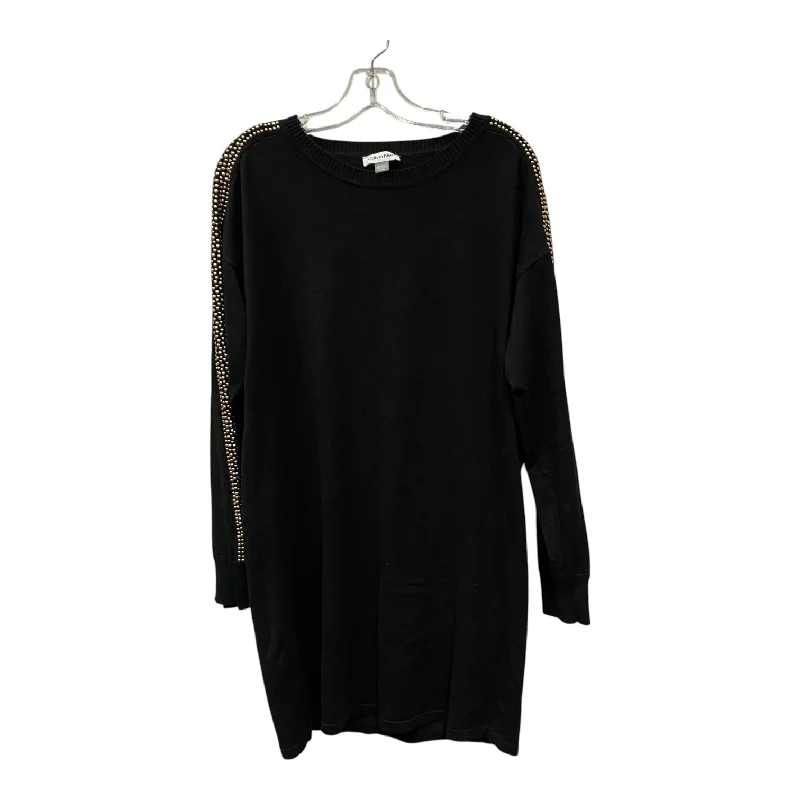 Dress Sweater By Calvin Klein In Black, Size:L