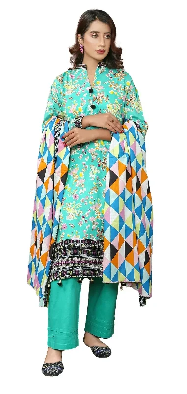 IshDeena Pakistani Lawn Salwar Kameez Indian Dresses for Women Ready to Wear Printed
