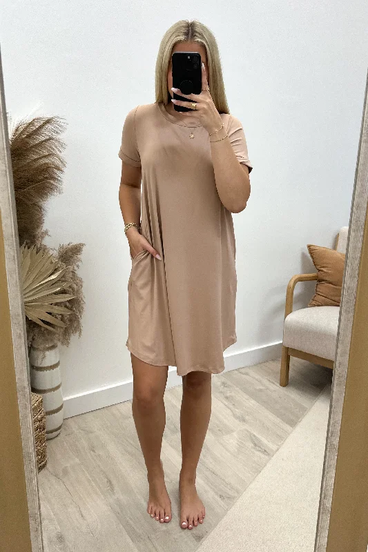 "It's Too Easy" Dress (Latte)
