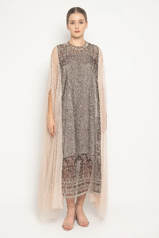 Zeba Dress in Black Nude