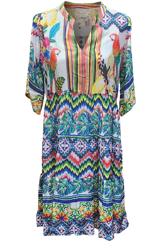 Lulalife Hastings Tiered Dress White