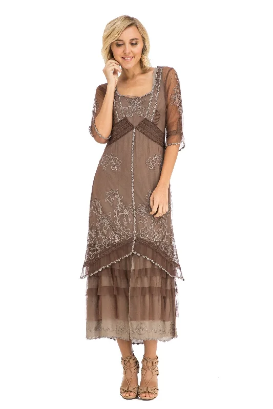 Nataya Victorian Lux Lace 2101 Chocolate Dress