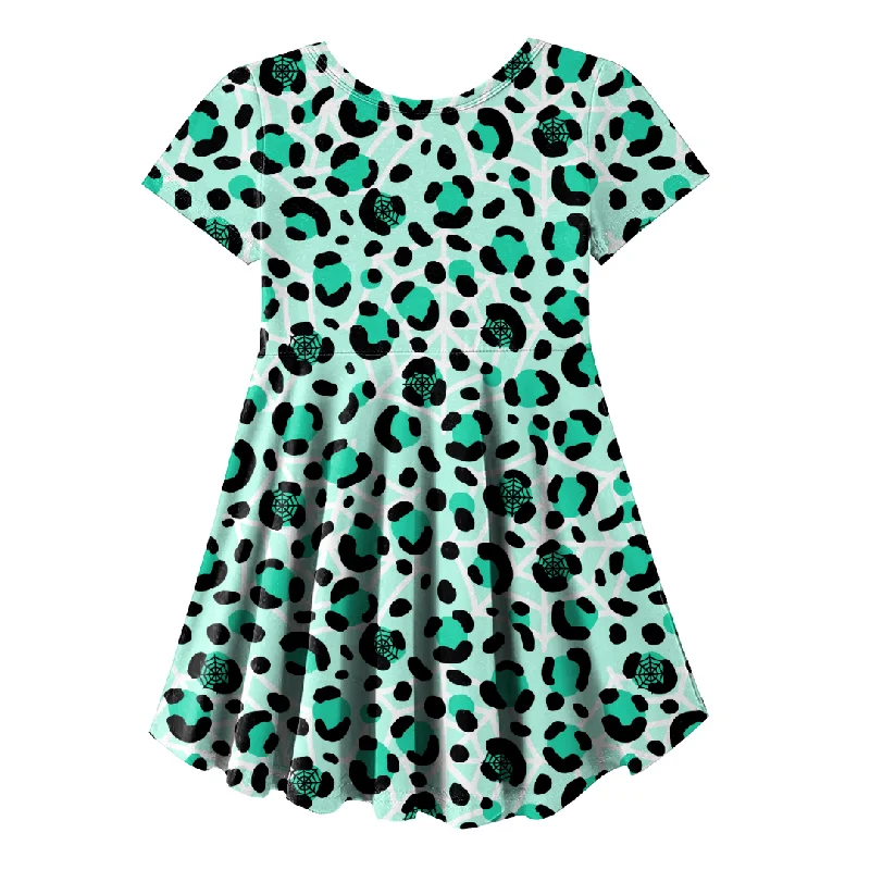 Leopard Webs Skater Dress