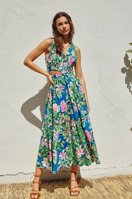 The Mika Hibiscus Cut Out Dress