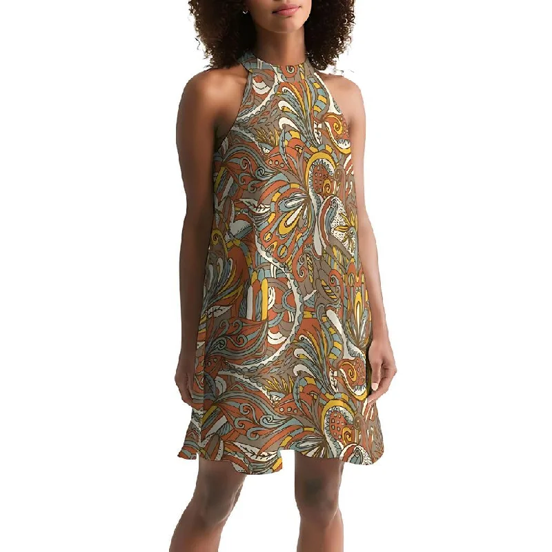 Win Halter Flare Dress