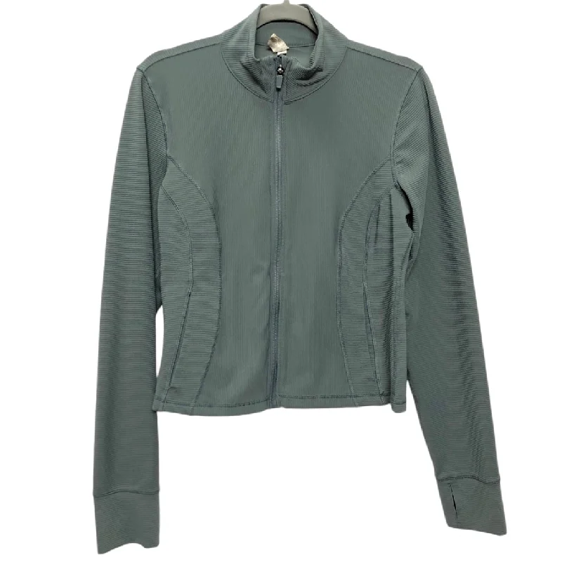 Athletic Jacket By 90 Degrees By Reflex In Green, Size: L Satin Fabric Silk Fabric Chiffon Fabric Athletic Jacket By 90 Degrees By Reflex In Green, Size: L Satin Fabric Silk Fabric Chiffon Fabric