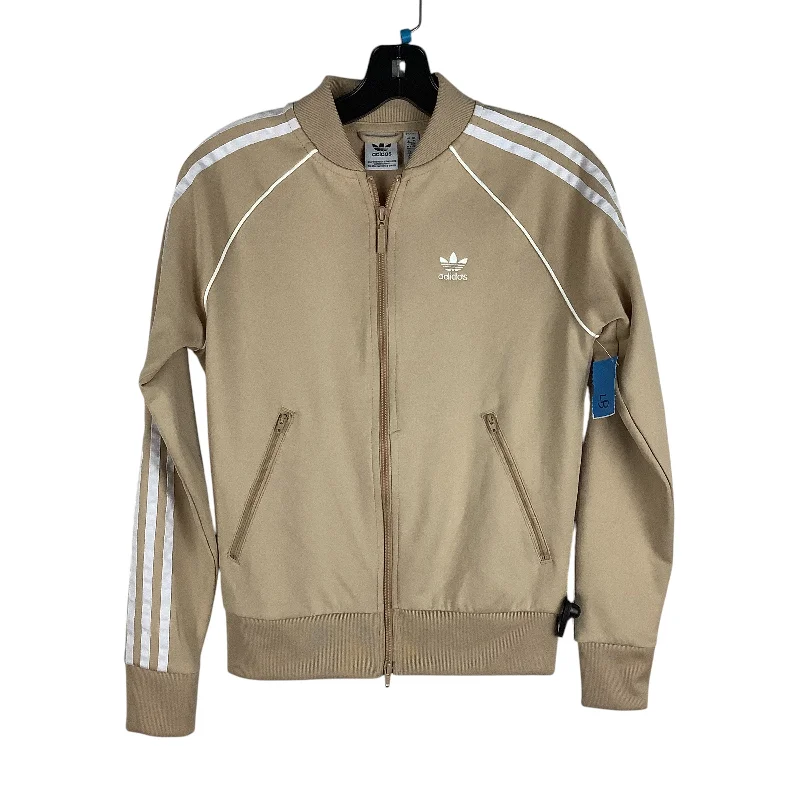 Athletic Jacket By Adidas In Tan, Size: Xs Mesh Jacket Canvas Jacket Denim Jacket