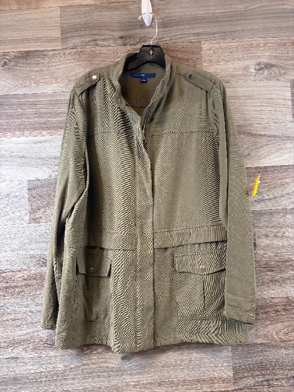 Athletic Jacket By Apt 9 In Green, Size: Xl Front Pockets Side Pockets Patch Pockets Athletic Jacket By Apt 9 In Green, Size: Xl Front Pockets Side Pockets Patch Pockets
