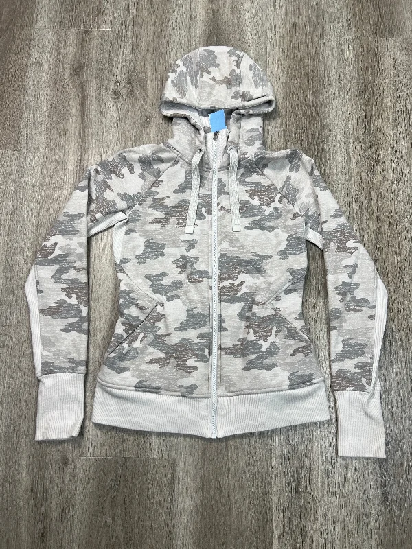 Athletic Jacket By Athleta In Camouflage Print, Size: Xs Satin Jacket Silk Jacket Chiffon Jacket Athletic Jacket By Athleta In Camouflage Print, Size: Xs Satin Jacket Silk Jacket Chiffon Jacket