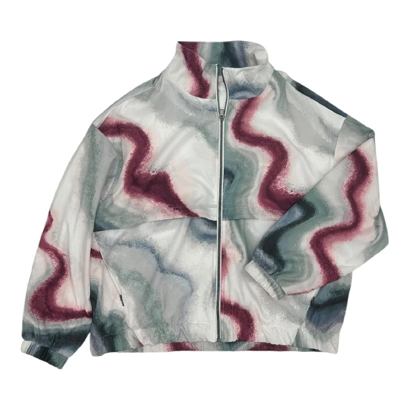 Athletic Jacket By Calia In Pink & White, Size:L One-Shoulder Jacket Off-the-Shoulder Jacket Asymmetrical Jacket Athletic Jacket By Calia In Pink & White, Size:L One-Shoulder Jacket Off-the-Shoulder Jacket Asymmetrical Jacket