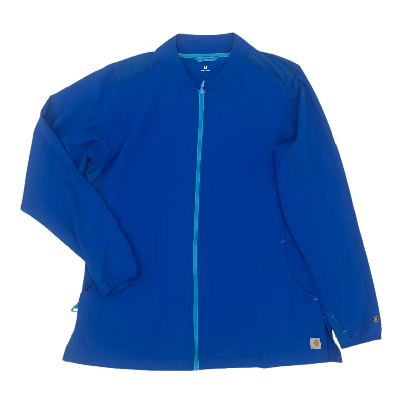 Athletic Jacket By Carhartt In Blue, Size:M Cotton Jacket Linen Jacket Terry Jacket Athletic Jacket By Carhartt In Blue, Size:M Cotton Jacket Linen Jacket Terry Jacket