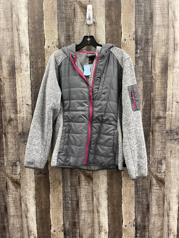 Athletic Jacket By Cb Studio In Grey, Size: L Tiered Jacket Buttoned Jacket Zippered Jacket Athletic Jacket By Cb Studio In Grey, Size: L Tiered Jacket Buttoned Jacket Zippered Jacket