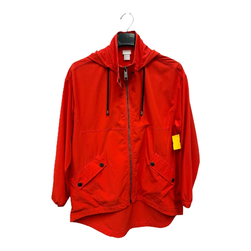Athletic Jacket By Chicos In Red, Size: S Nylon Jacket Polyester Jacket Spandex Jacket