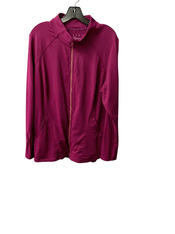 Athletic Jacket By Livi Active In Purple, Size: 18 Hooded Jacket Caped Jacket Shawl Collar Jacket Athletic Jacket By Livi Active In Purple, Size: 18 Hooded Jacket Caped Jacket Shawl Collar Jacket