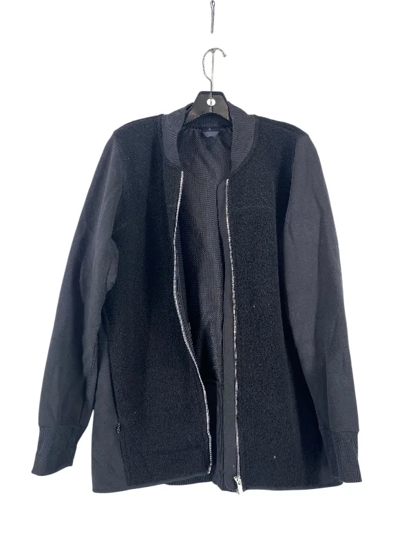 Athletic Jacket By Lululemon In Black, Size: 12 Faux Fur Jacket Real Fur Jacket Shearling Jacket Athletic Jacket By Lululemon In Black, Size: 12 Faux Fur Jacket Real Fur Jacket Shearling Jacket