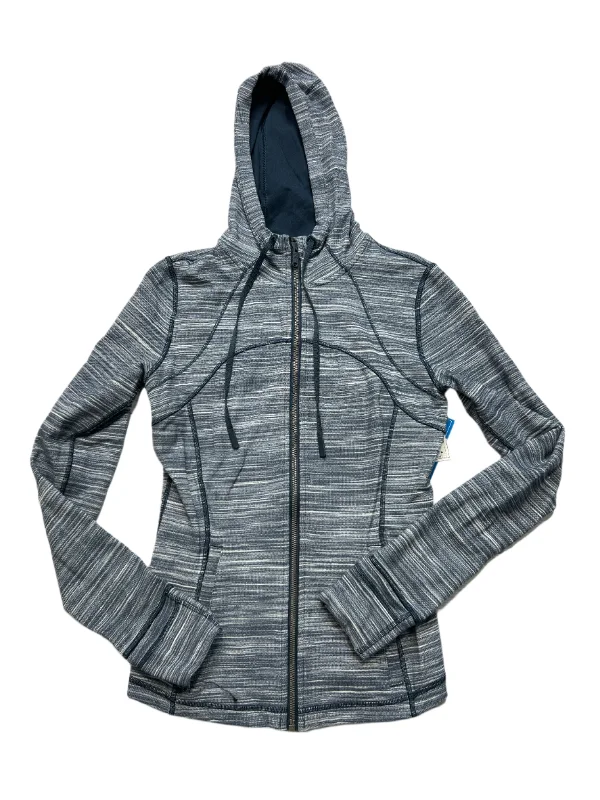 Athletic Jacket By Lululemon In Blue, Size: M Denim Jacket Leather Jacket Suede Jacket Athletic Jacket By Lululemon In Blue, Size: M Denim Jacket Leather Jacket Suede Jacket