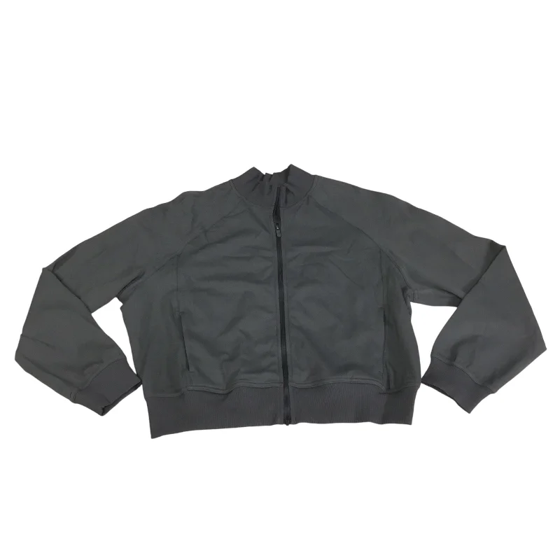 Athletic Jacket By Lululemon In Grey, Size: 6 Lace Jacket Ribbed Jacket Sequined Jacket Athletic Jacket By Lululemon In Grey, Size: 6 Lace Jacket Ribbed Jacket Sequined Jacket