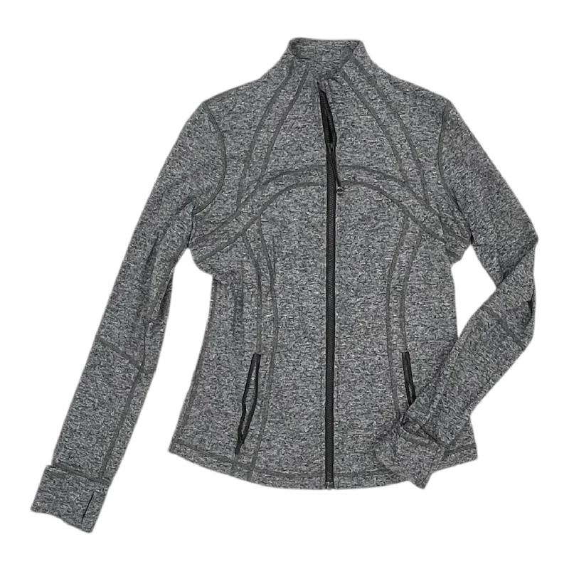 Athletic Jacket By Lululemon In Grey, Size:M Oversized Jacket Tailored Jacket Straight Jacket Athletic Jacket By Lululemon In Grey, Size:M Oversized Jacket Tailored Jacket Straight Jacket