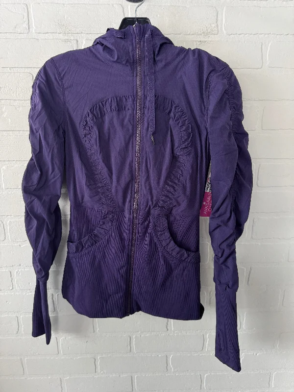 Athletic Jacket By Lululemon In Purple, Size: S Rayon Fabric Velvet Fabric Corduroy Fabric Athletic Jacket By Lululemon In Purple, Size: S Rayon Fabric Velvet Fabric Corduroy Fabric