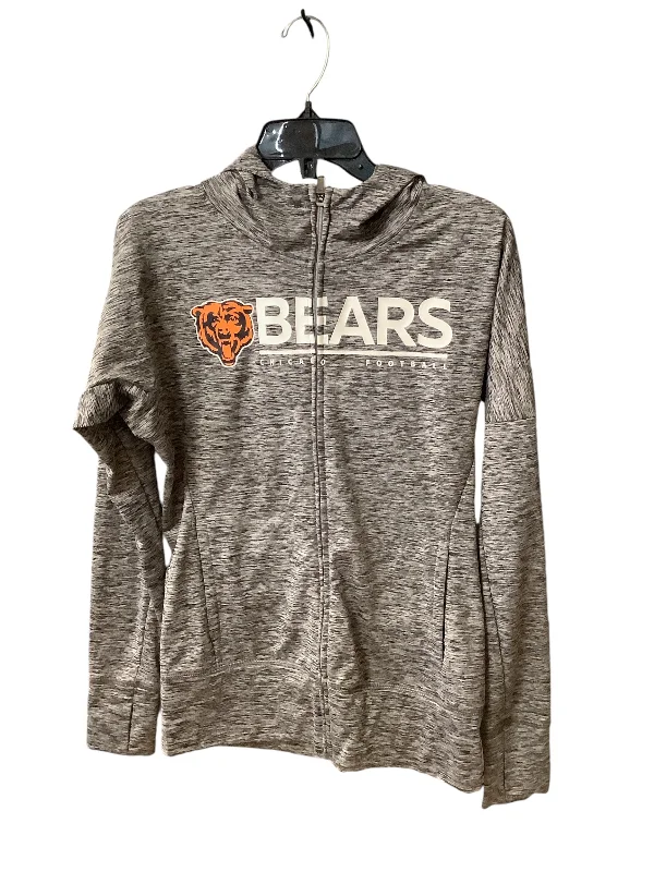 Athletic Jacket By Nfl In Grey, Size: S Nylon Jacket Polyester Jacket Spandex Jacket Athletic Jacket By Nfl In Grey, Size: S Nylon Jacket Polyester Jacket Spandex Jacket