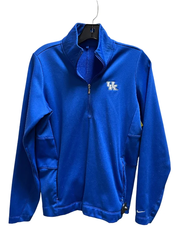 Athletic Jacket By Nike Apparel In Blue, Size: M Appliqued Jacket Beaded Jacket Sequined Jacket Athletic Jacket By Nike Apparel In Blue, Size: M Appliqued Jacket Beaded Jacket Sequined Jacket