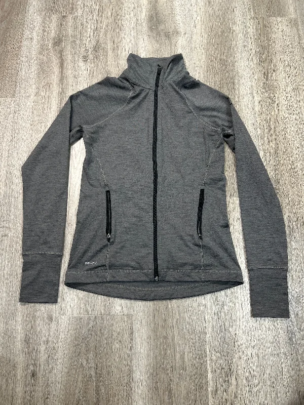 Athletic Jacket By Nike Apparel In Grey, Size: M Cardigan Sweater Pullover