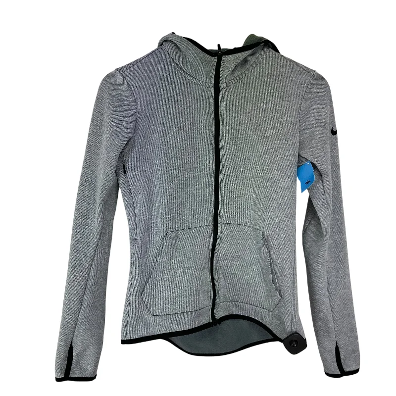 Athletic Jacket By Nike In Grey, Size: S Striped Jacket Polka Dot Jacket Floral Jacket Athletic Jacket By Nike In Grey, Size: S Striped Jacket Polka Dot Jacket Floral Jacket