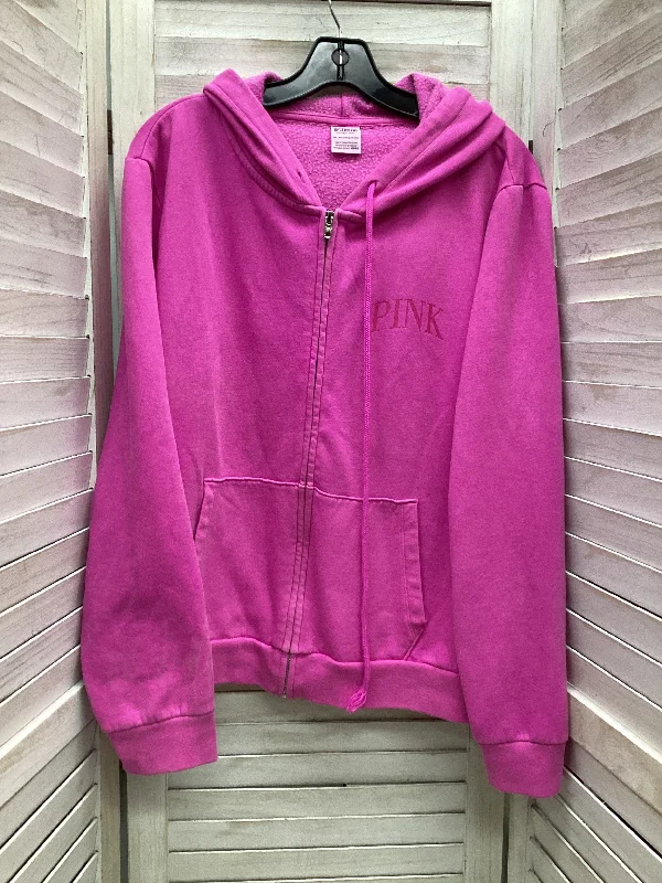 Athletic Jacket By Pink In Pink, Size: Xxl Collared Jacket Crew Neck Jacket Turtle Neck Jacket Athletic Jacket By Pink In Pink, Size: Xxl Collared Jacket Crew Neck Jacket Turtle Neck Jacket