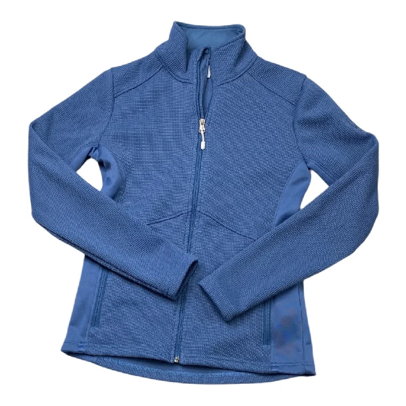 Athletic Jacket By Spyder In Blue, Size: S Trench Coat Raincoat Waterproof Jacket