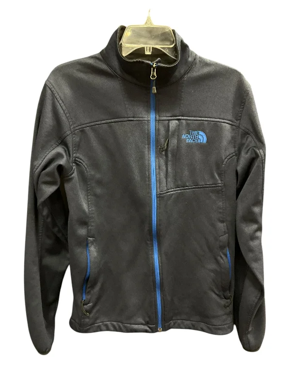 Athletic Jacket By The North Face In Blue, Size: M Notch Collar Jacket Peter Pan Collar Jacket Cowl Neck Jacket